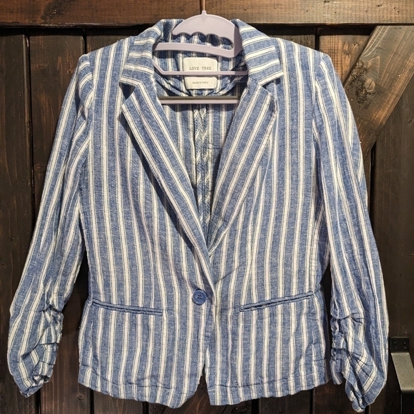 Love Tree medium Linen blend blazer - Picture 1 of 11